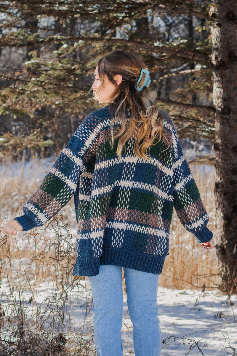 Plaid Cardigan Crochet Pattern – Knits 'N Knots Winnipeg