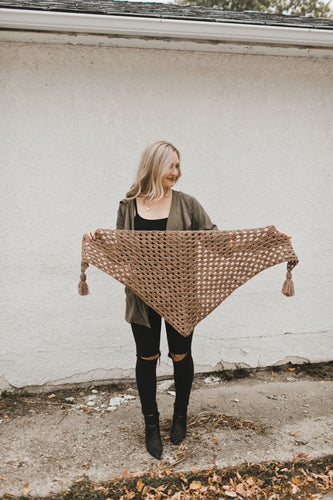 Granny Cluster Triangle Scarf (Original 2018 Pattern Design Sample)