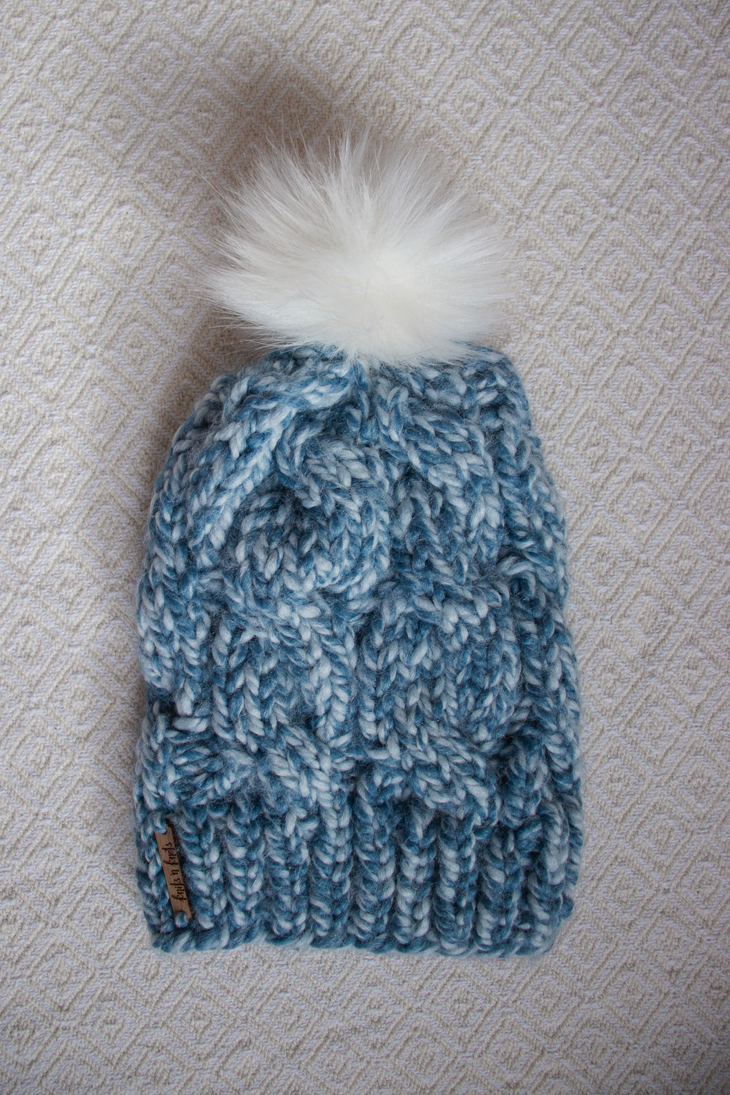 Cabled Hat - Sky Blue