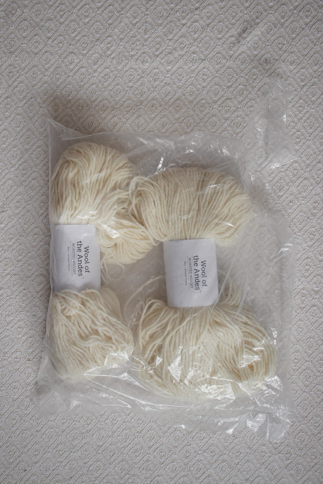 Knit Picks Wool of the Andes Worsted Weight Yarn Bundle - Bare (2 hanks)