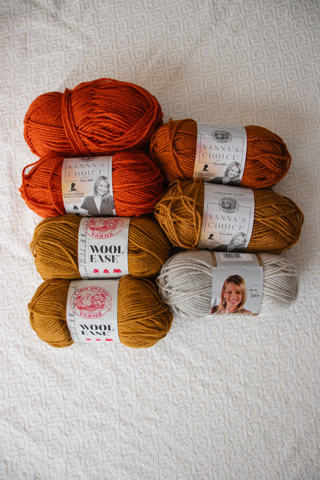 Lion Brand Wool-Ease/Vanna's Choice Yarn Bundle - (7 skeins)