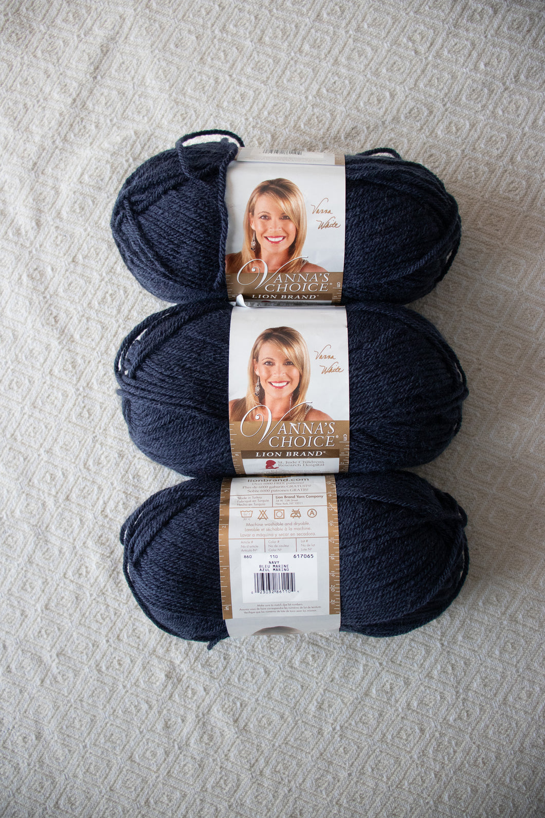 Vanna's Choice Yarn Bundle - Navy (3 skeins)