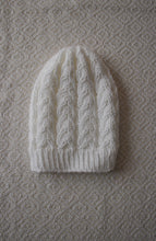 Cabled Hat - White
