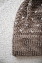 Tiny Hearts Double Brim Hat - Taupe