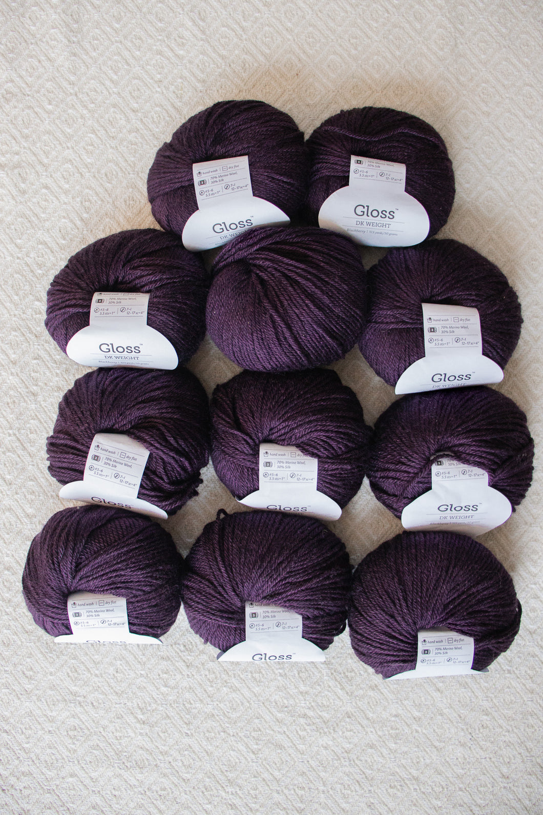 Knitpicks Gloss DK Yarn Bundle - Blackberry (11 balls)