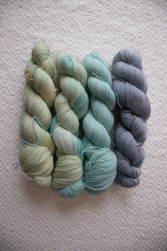 Knits 'N Knots Hand-Dyed (Fingering/Sock) Yarn Bundle - Assorted (4 Hanks)
