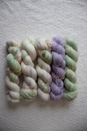 Knits 'N Knots Hand-Dyed (Fingering/Sock) Yarn Bundle - Assorted (5 Hanks)