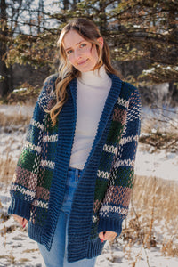 Plaid Cardigan Crochet Pattern
