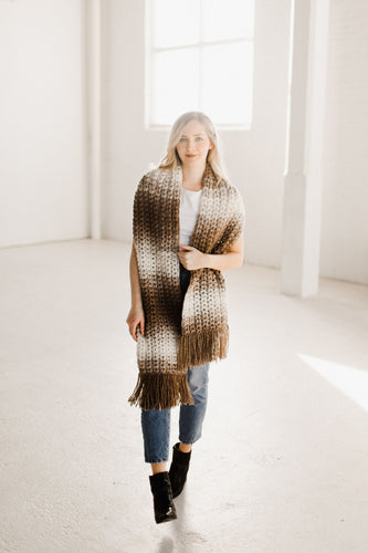 Puffed Up Fringe Scarf Crochet Pattern