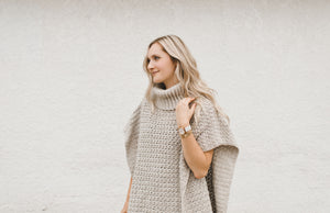 Rosebud Poncho Crochet Pattern
