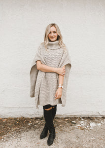 Rosebud Poncho Crochet Pattern