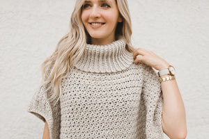 Rosebud Poncho Crochet Pattern
