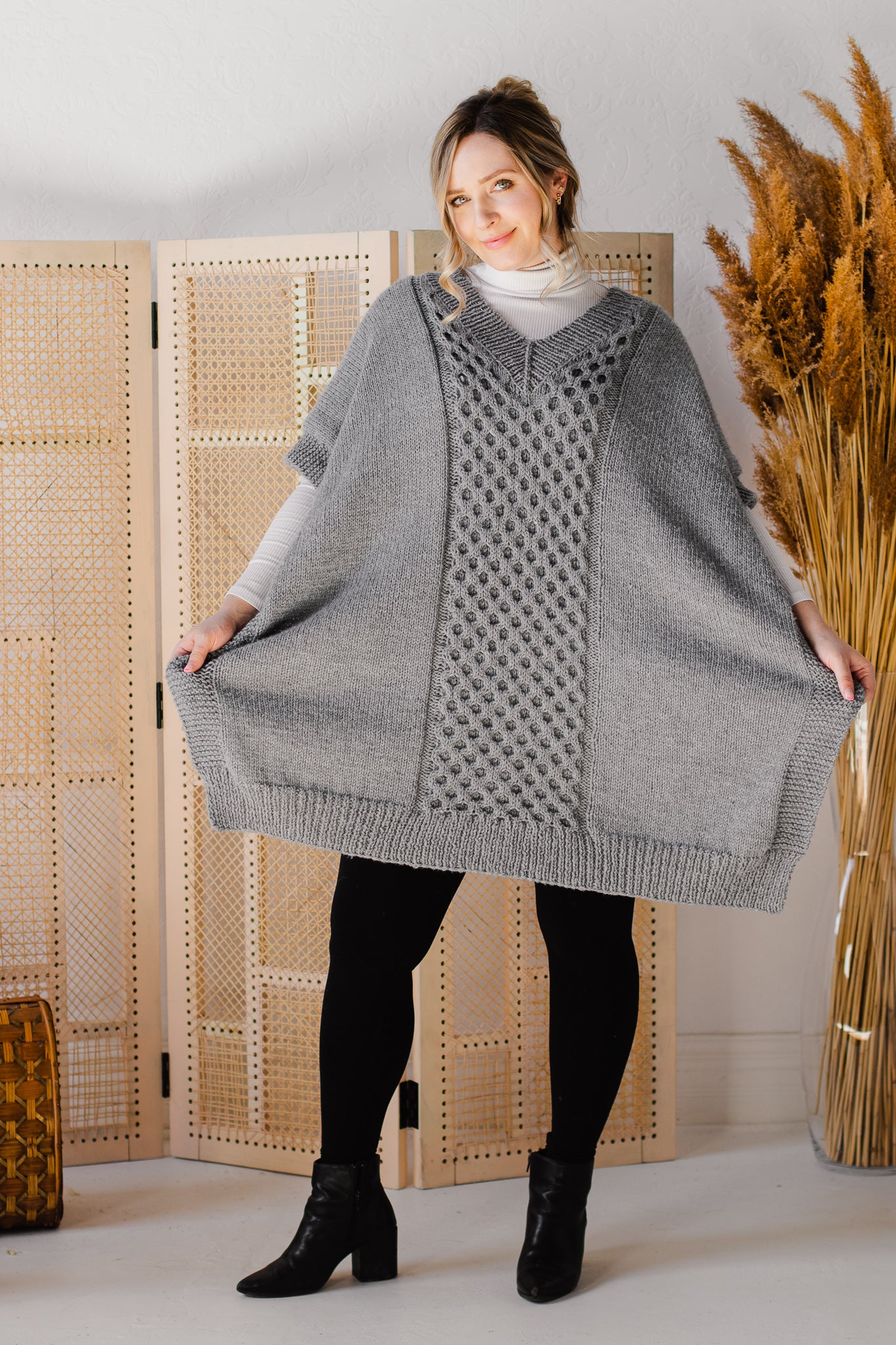 Quail Ridge Poncho Knitting Pattern – Knits 'N Knots Winnipeg