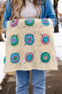 Flower Market Baby Blanket Crochet Pattern