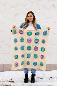 Flower Market Baby Blanket Crochet Pattern