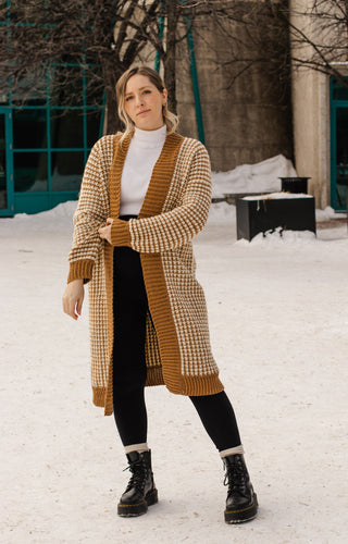 Houndstooth Coatigan Crochet Pattern